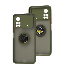 Чохол для Xiaomi Poco X4 Pro 5G LikGus Edging Ring хакі