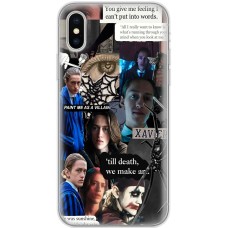 Чохол для iPhone X / Xs Mixcase Венздей колаж Ксавьє готика
