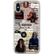 Чохол для iPhone X / Xs Mixcase Венздей колаж Ксавьє Торп