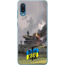 Чохол для Samsung Galaxy A02 (A022) MixCase патріотичні танк у вогні