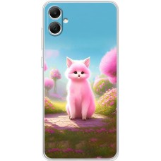 Чохол для Samsung Galaxy A05 (A055) MixCase весна рожева кішечка