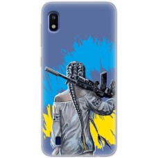Чохол для Samsung Galaxy A10 (A105) MixCase патріотичні дівчина з автоматом