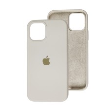 Чохол для iP 12 / 12 Pro Square Full silicone сірий / stone