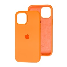Чохол для iP 12 / 12 Pro Square Full silicone помаранчевий / papaya