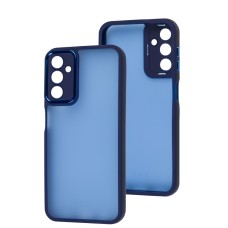 Чохол для Samsung Galaxy A14 Luxury Metal Lens синій