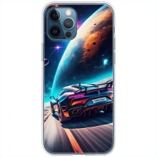 Чохол для iPhone 15 Pro Max MixCase машини неон на місяці
