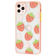 Чохол для iPhone 11 Pro Max Picture shadow matte рожевий полуниця