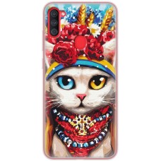 Чохол для Samsung Galaxy A11 / M11 MixCase Новий рік символ кіт патріот