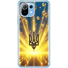 Чохол для Xiaomi Mi 11 Lite MixCase патріотичні Тризуб у золоті