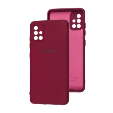 Чохол для Samsung Galaxy A51 (A515) Silicone Full camera marsala