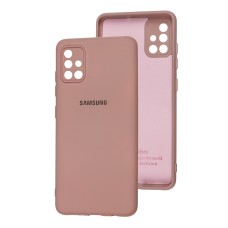 Чохол для Samsung Galaxy A51 (A515) Silicone Full camera pink sand