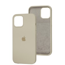 Чохол для iPhone 13 Pro Max Square Full silicone бежевий / antigue white