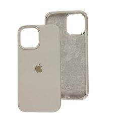 Чохол для iPhone 13 Pro Max Square Full silicone сірий / stone