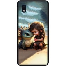 Чохол для Samsung Galaxy A01 Core (A013) MixCase асорті дівчинка і дракончик