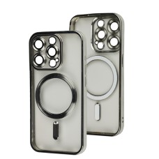 Чохол для iPhone 15 Pro Fibra Chrome MagSafe silver