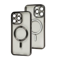 Чохол для iPhone 15 Pro Max Fibra Chrome MagSafe black