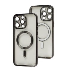 Чохол для iPhone 15 Pro Max Fibra Chrome MagSafe black