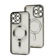 Чохол для iPhone 15 Pro Max Fibra Chrome MagSafe silver