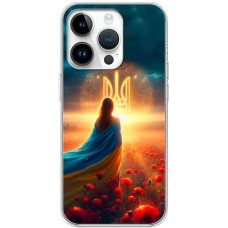 Чохол для iPhone 15 Pro MixCase патріотичні поле маків