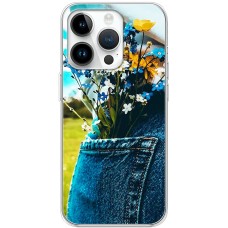 Чохол для iPhone 15 Pro MixCase патріотичні квіти України