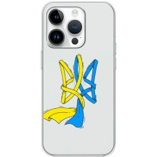 Чохол для iPhone 15 Pro MixCase патріотичні синє-жовтий Тризуб