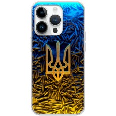 Чохол для iPhone 15 Pro MixCase патріотичні Тризум серед куль