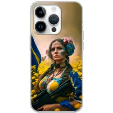 Чохол для iPhone 15 Pro MixCase патріотичні ніжна Українка