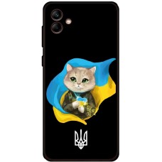 Чохол для Samsung Galaxy A04e (A042) MixCase патріотичні котик зелені очі