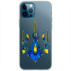 Чохол для iPhone 13 Pro MixCase патріотичні тризуб з квітів