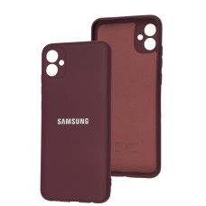 Чохол для Samsung Galaxy A04E (A042) Full camera бордовий