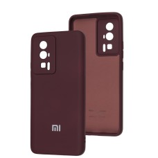 Чохол для Xiaomi Poco F5 Pro / Redmi K60 Full camera бордовий / marsala