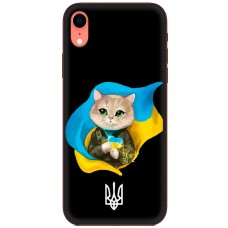Чохол для iPhone Xr MixCase патріотичні котик зелені очі