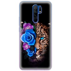 Чохол для Xiaomi Redmi 9 MixCase Леопард у квітах