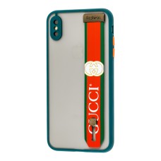 Чохол для iPhone X / Xs WristBand G I зелений