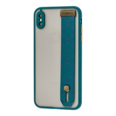 Чохол для iPhone X / Xs WristBand LV зелений
