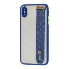 Чохол для iPhone X / Xs WristBand LV синій