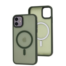 Чохол для iPhone 11 WAVE Matte Insane MagSafe green
