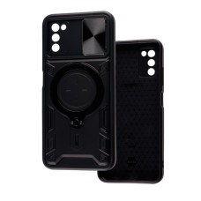 Чохол для Samsung Galaxy A03s (A037) Armor Big Ring чорний