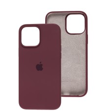 Чохол для iPhone 13 Pro Max Square Full silicone бордовий / plum