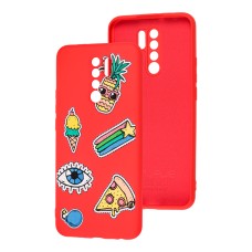 Чохол для Xiaomi Redmi 9 Wave Fancy color style / red