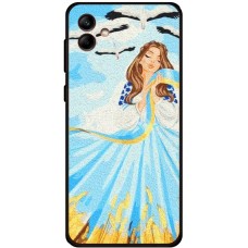 Чохол для Samsung Galaxy A04 (A045) MixCase патротичні Дівчина і Лелеки