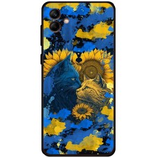 Чохол для Samsung Galaxy A04 (A045) MixCase патротичні cats in a sunflower
