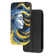 Чохол-книжка патріотична Samsung Galaxy A54 (A546) дівчина з жовто-блакитним вол
