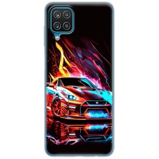 Чохол для Samsung Galaxy A12 (A125) MixCase машини червона в полум'ї