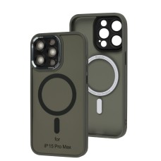 Чохол для iPhone 15 Pro Max MagSafe Acrylic Matte natural titanium