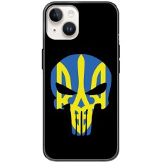 Чохол для iPhone 15 MixCase патріотичні жовто-блакитний череп