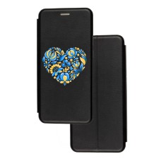 Чохол-книжка Samsung Galaxy S8 (G950) з малюнком серце з візерунком квітів