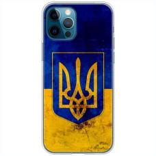 Чохол для iPhone 12 Pro MixCase патріотичні Герб на тлі Прапора