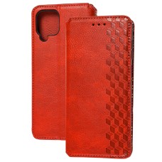 Чохол книжка для Samsung Galaxy A12 (A125) Getman Cubic червоний