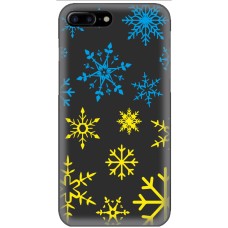Чохол для iPhone 7 Plus / 8 Plus MixCase Новий рік синьо-жовті сніжинки